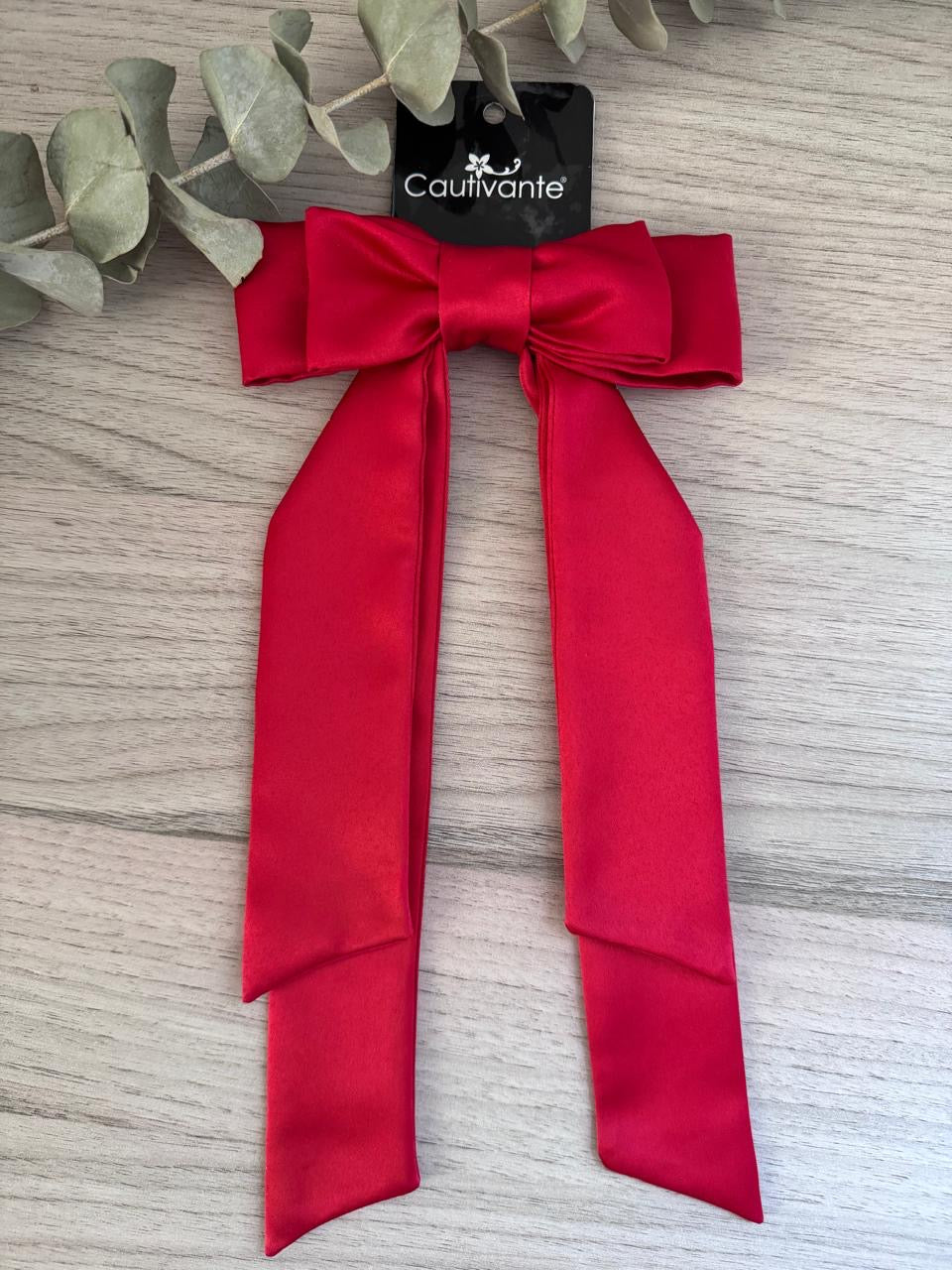 Red Long Tail Double Bow