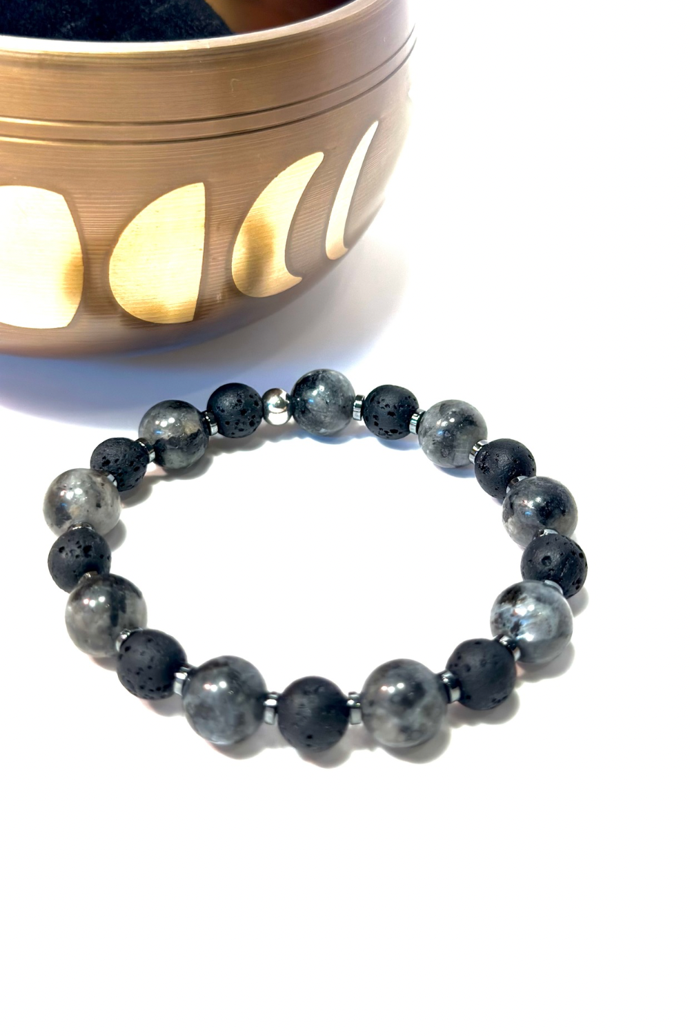 Labradorit & Lavastein Armband