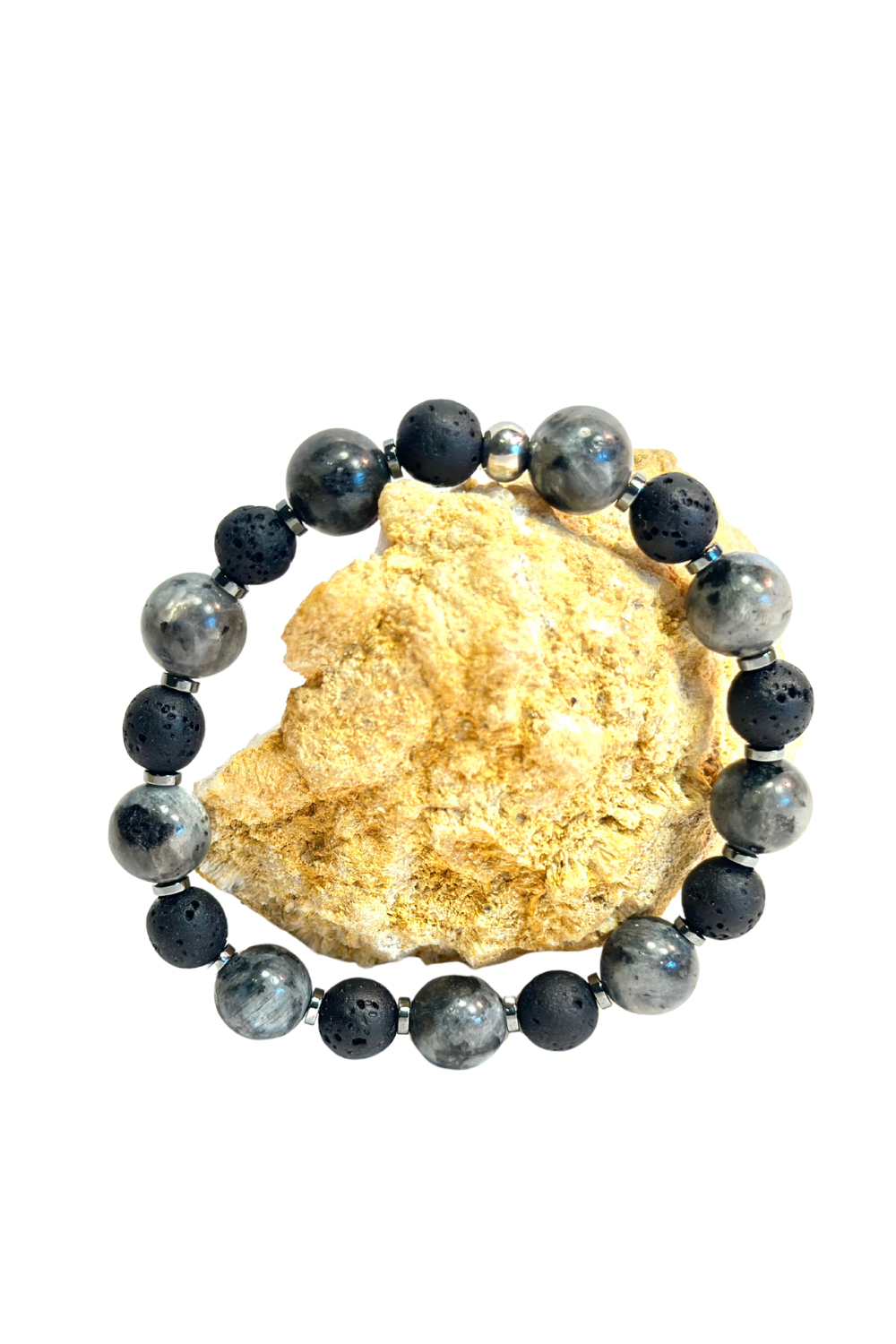 Labradorit & Lavastein Armband