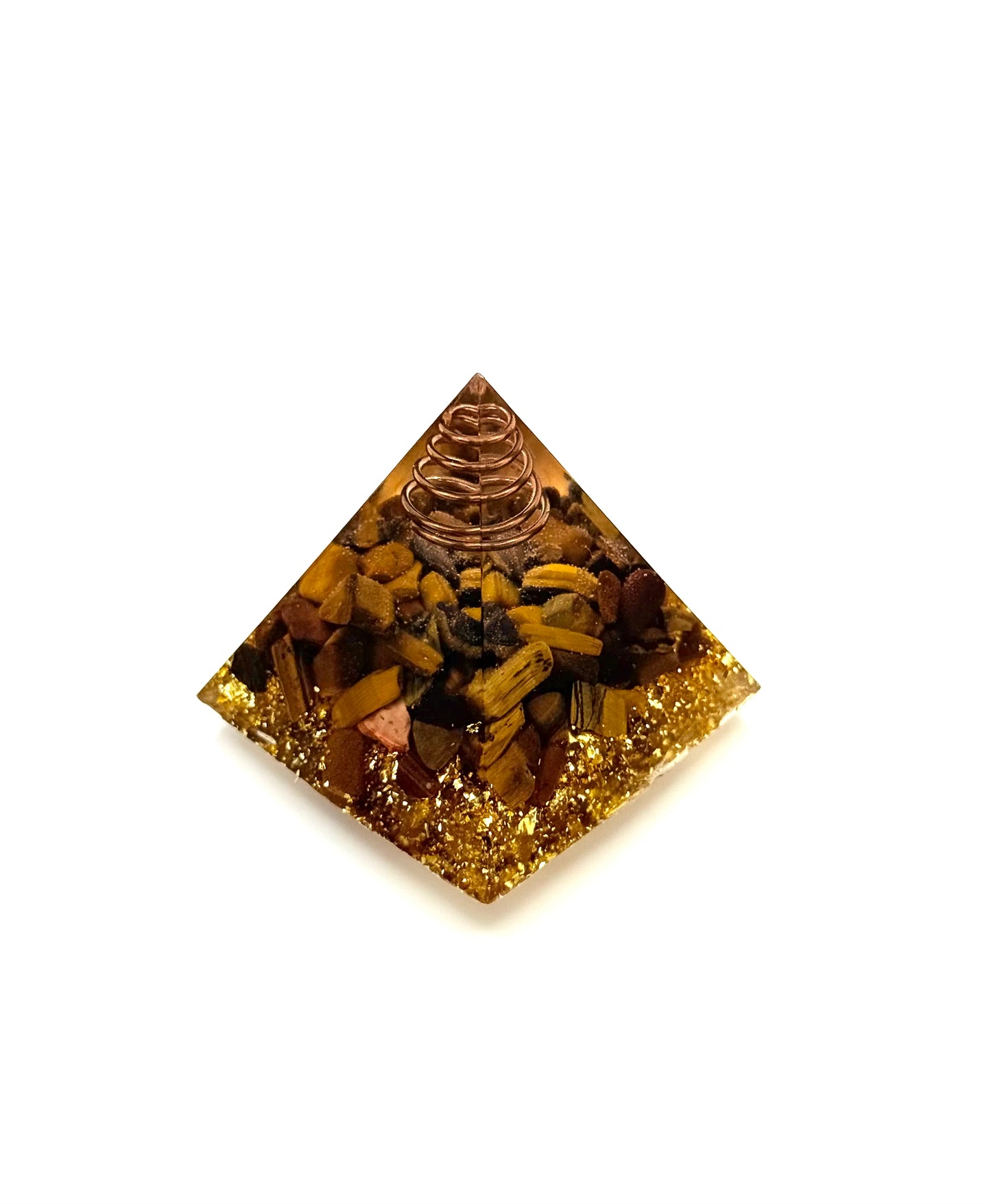 Tiger’s Eye Orgonite Pyramid