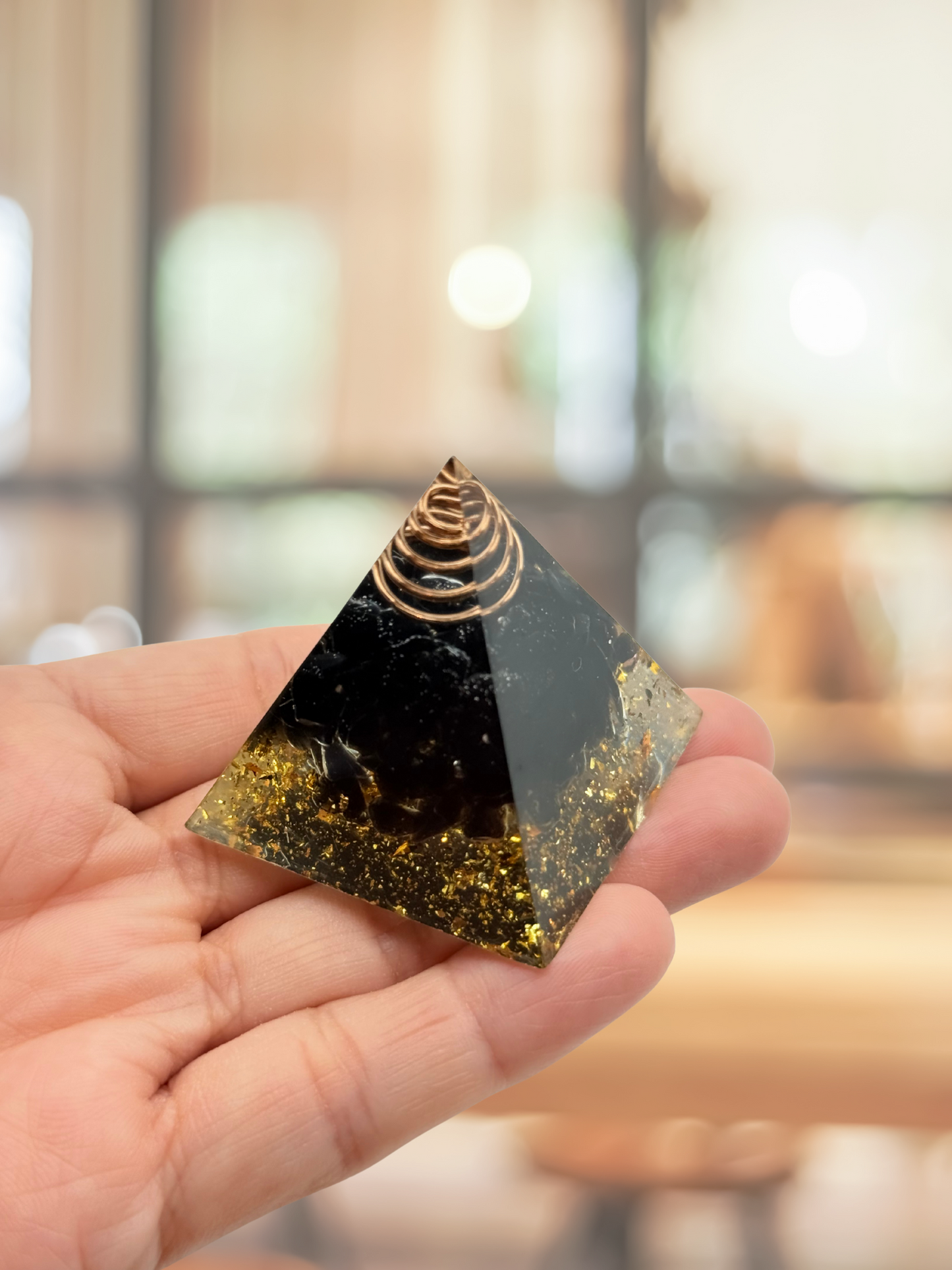 Obsidian Orgonite Pyramid