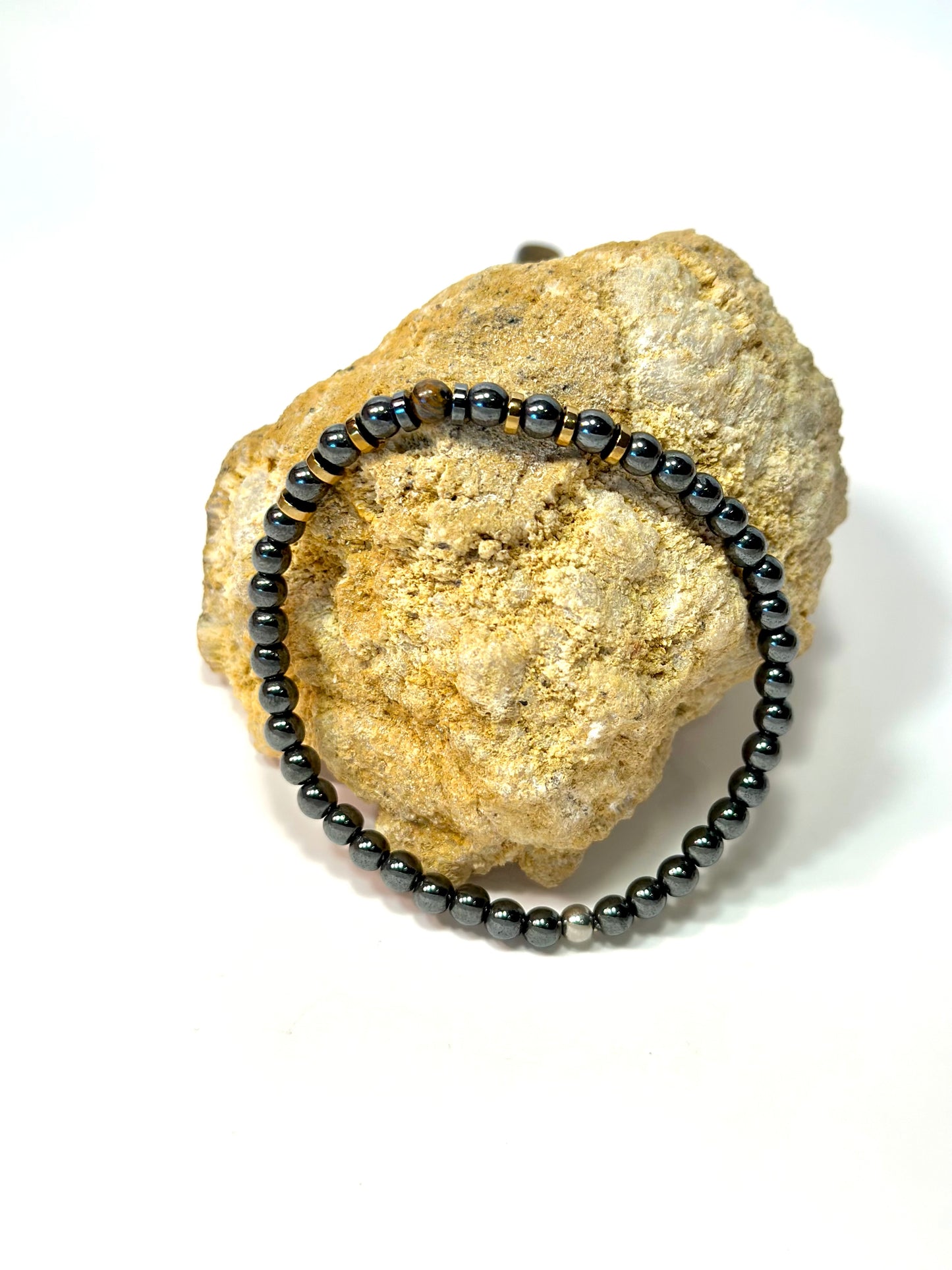 Hämatit-Tigerauge-Armband