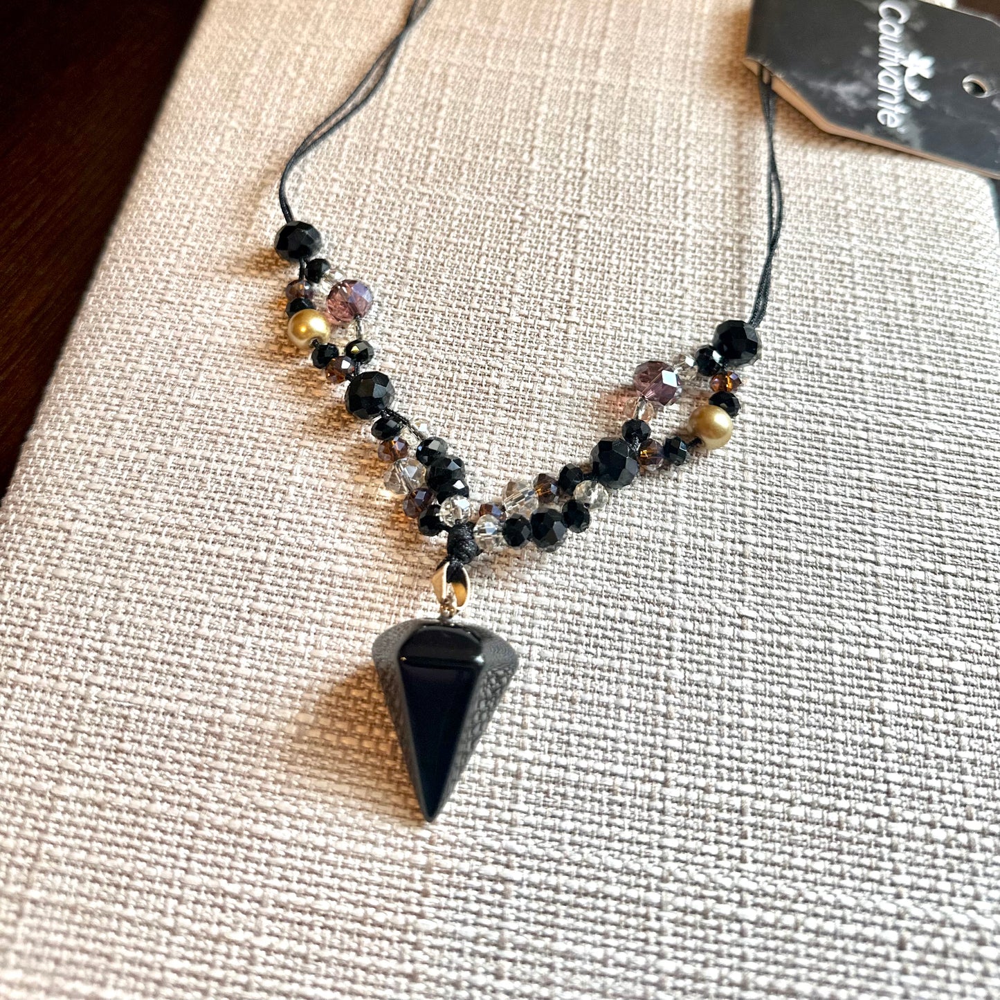 Onyx Pfeil Halskette