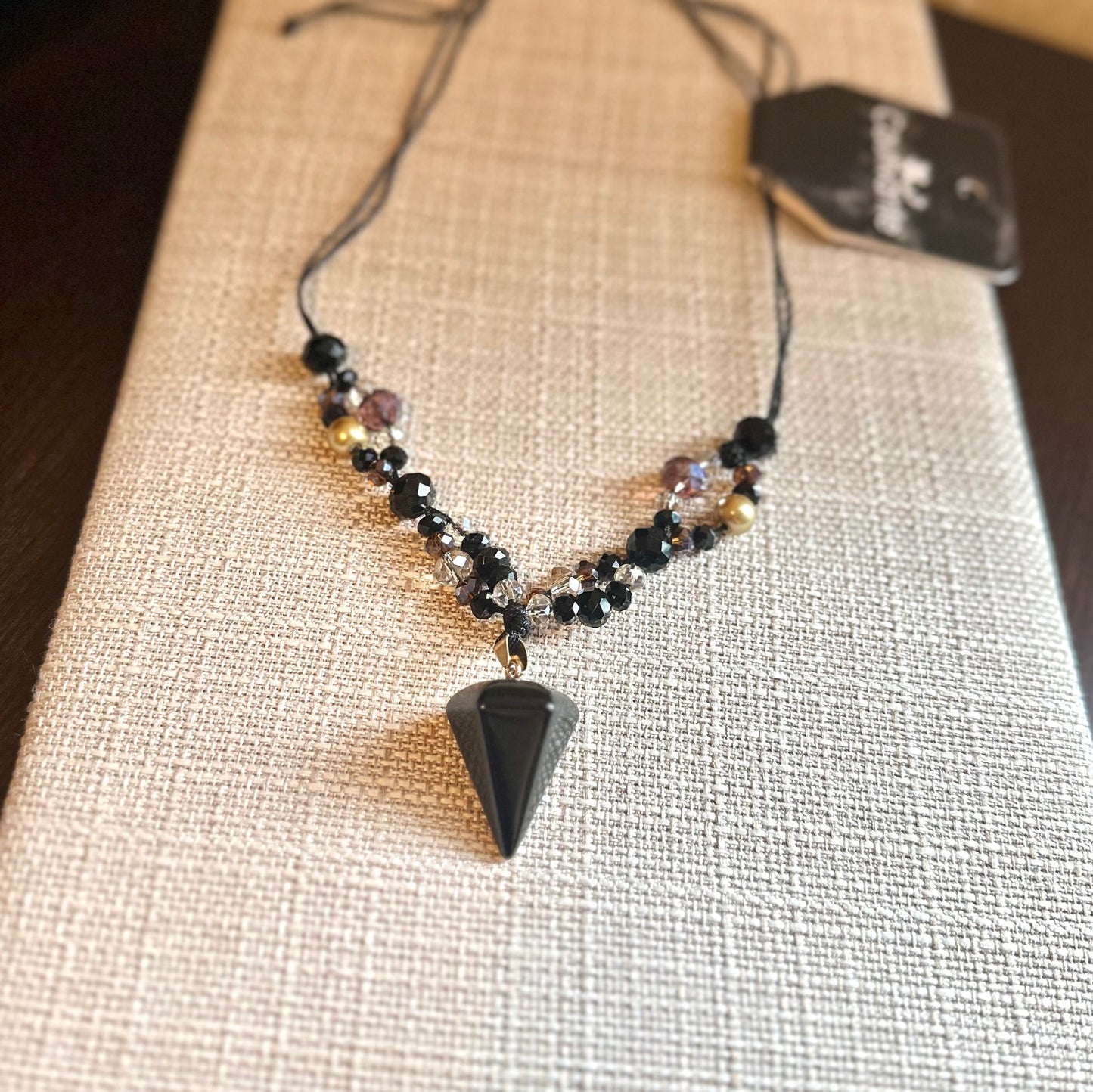 Onyx Pfeil Halskette