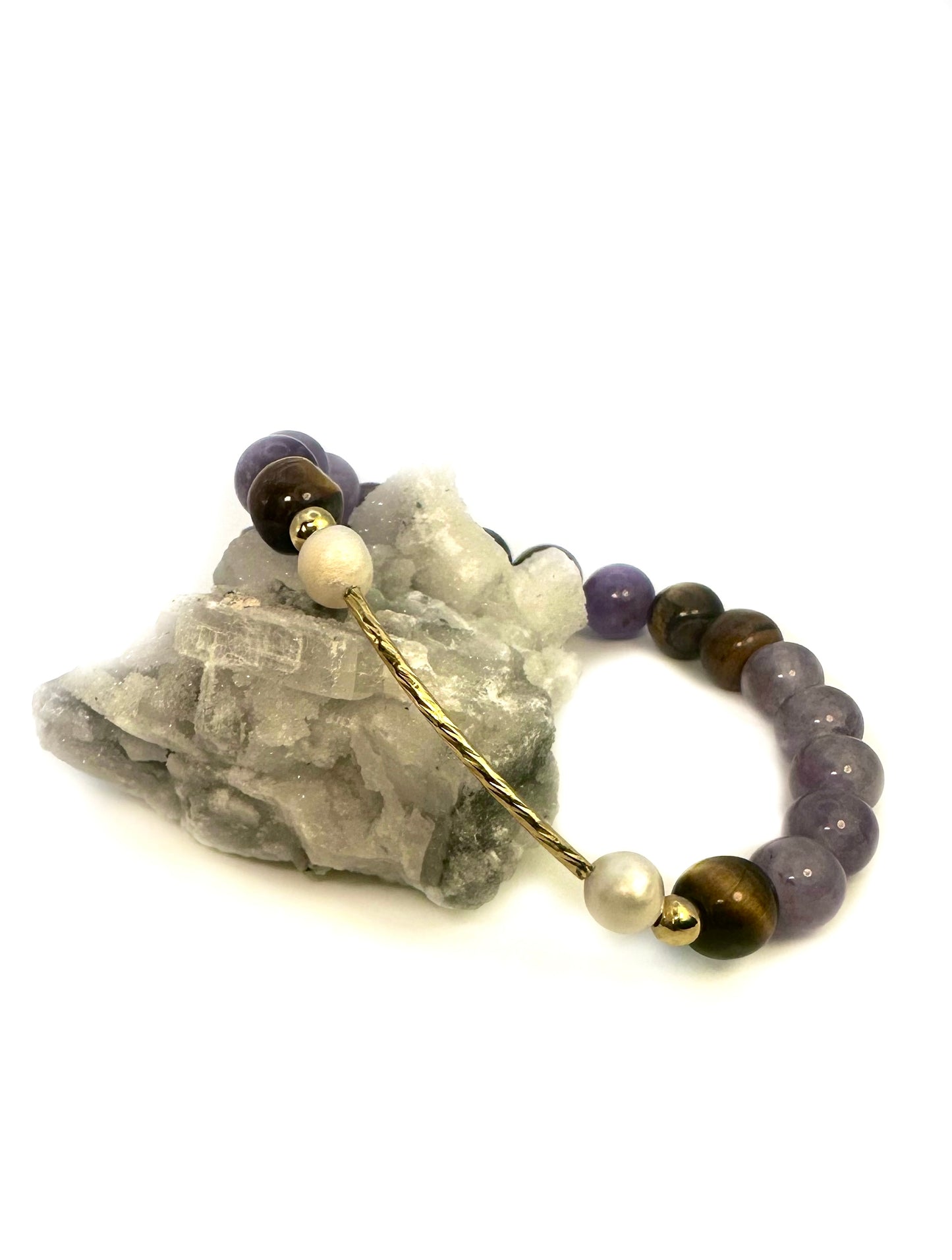 Perlen Amethyst Tigerauge