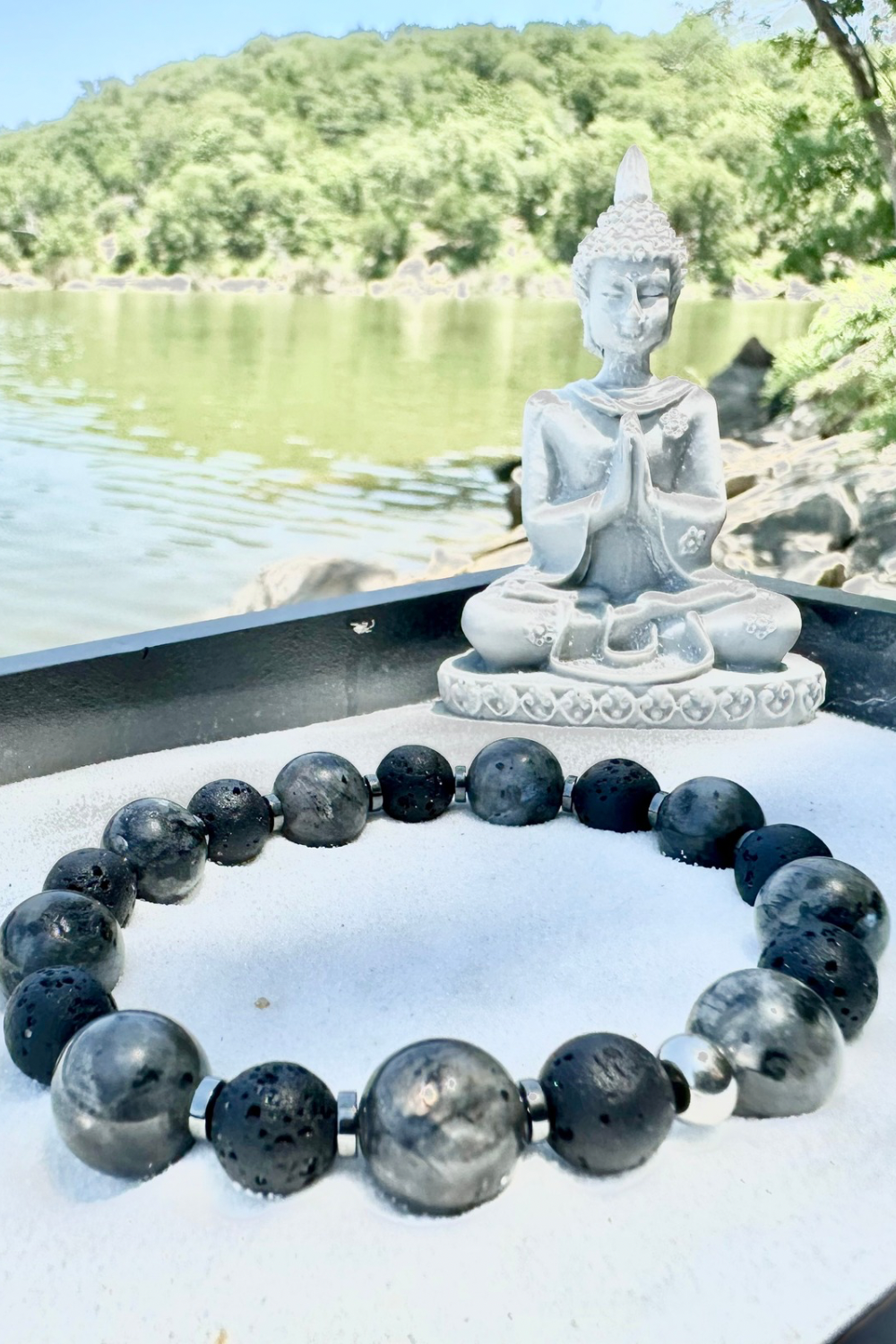 Labradorit & Lavastein Armband