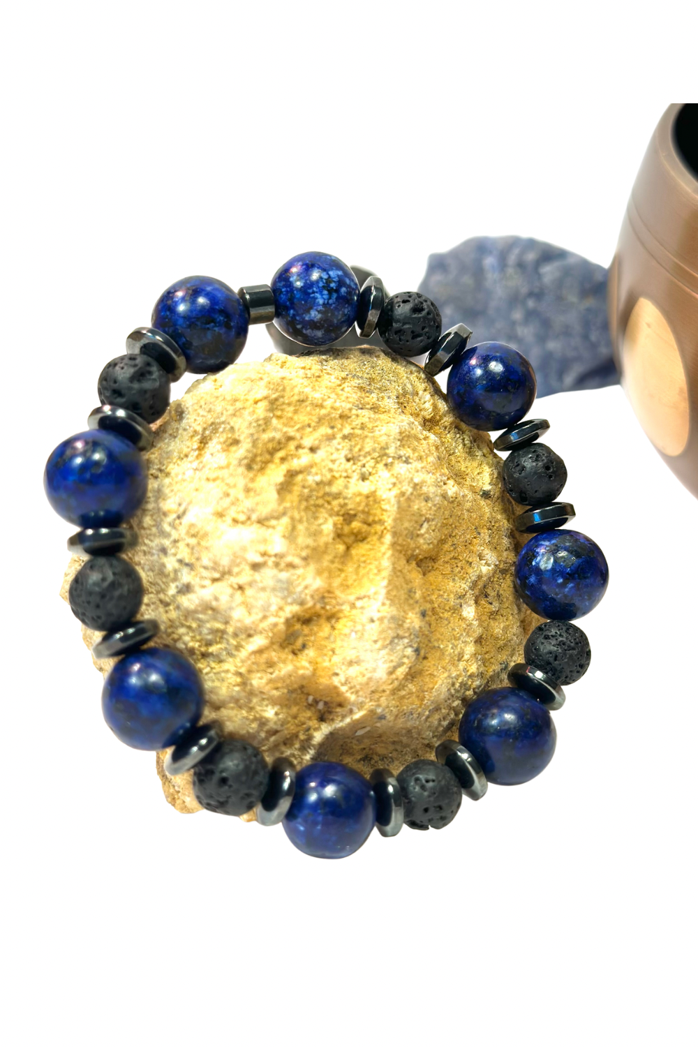 Lapislazuli & Lava Armband