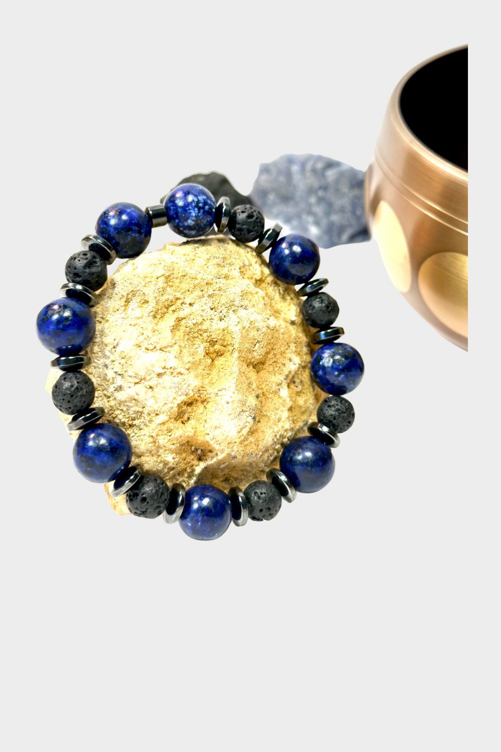 Lapislazuli & Lava Armband