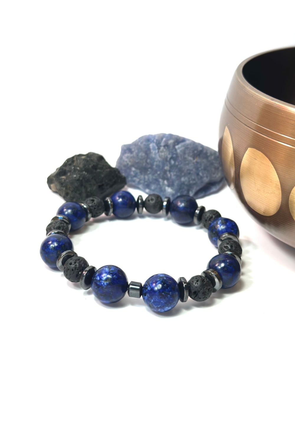 Lapislazuli & Lava Armband