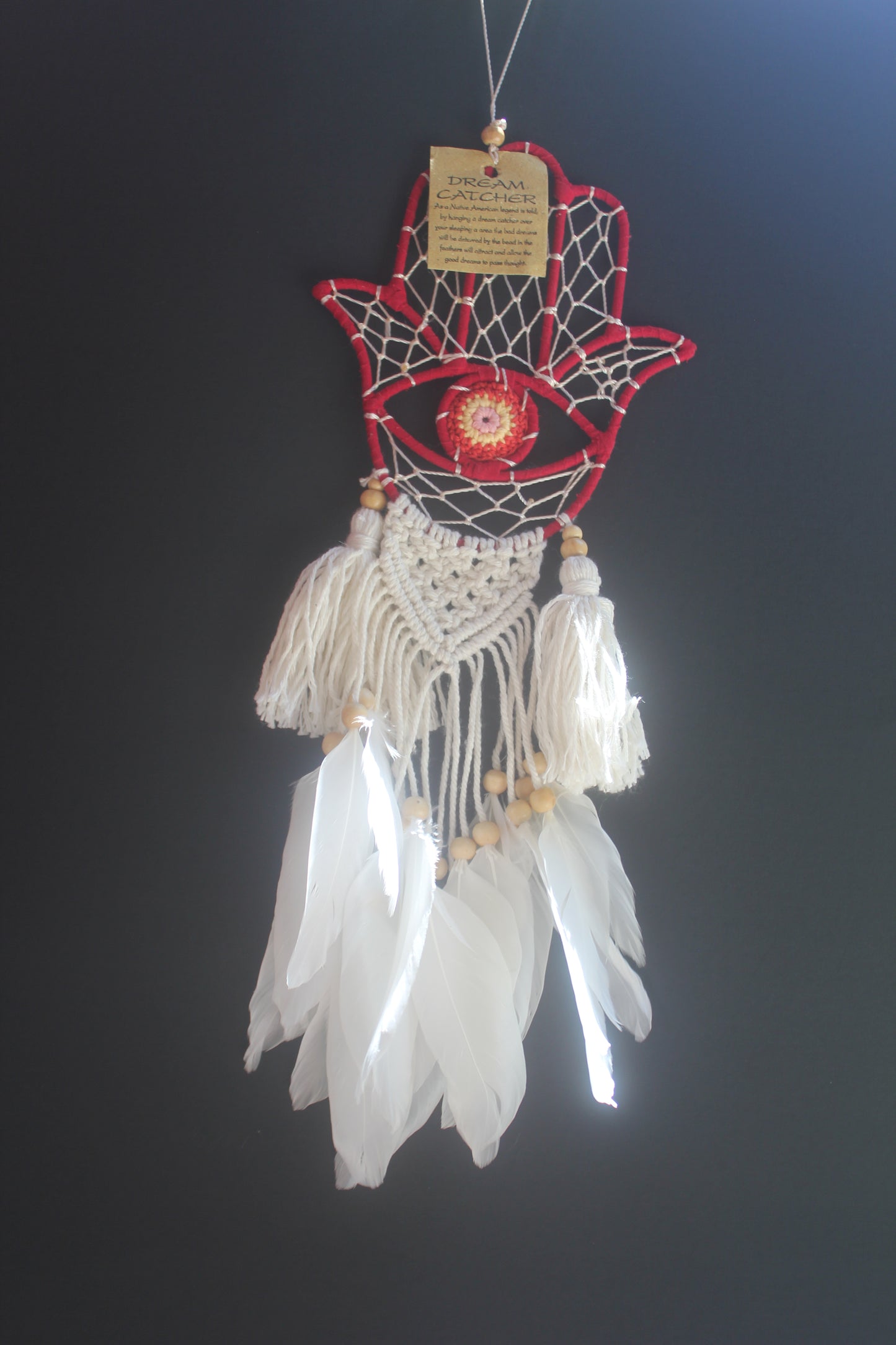 Red Hamsa Dreamcatcher