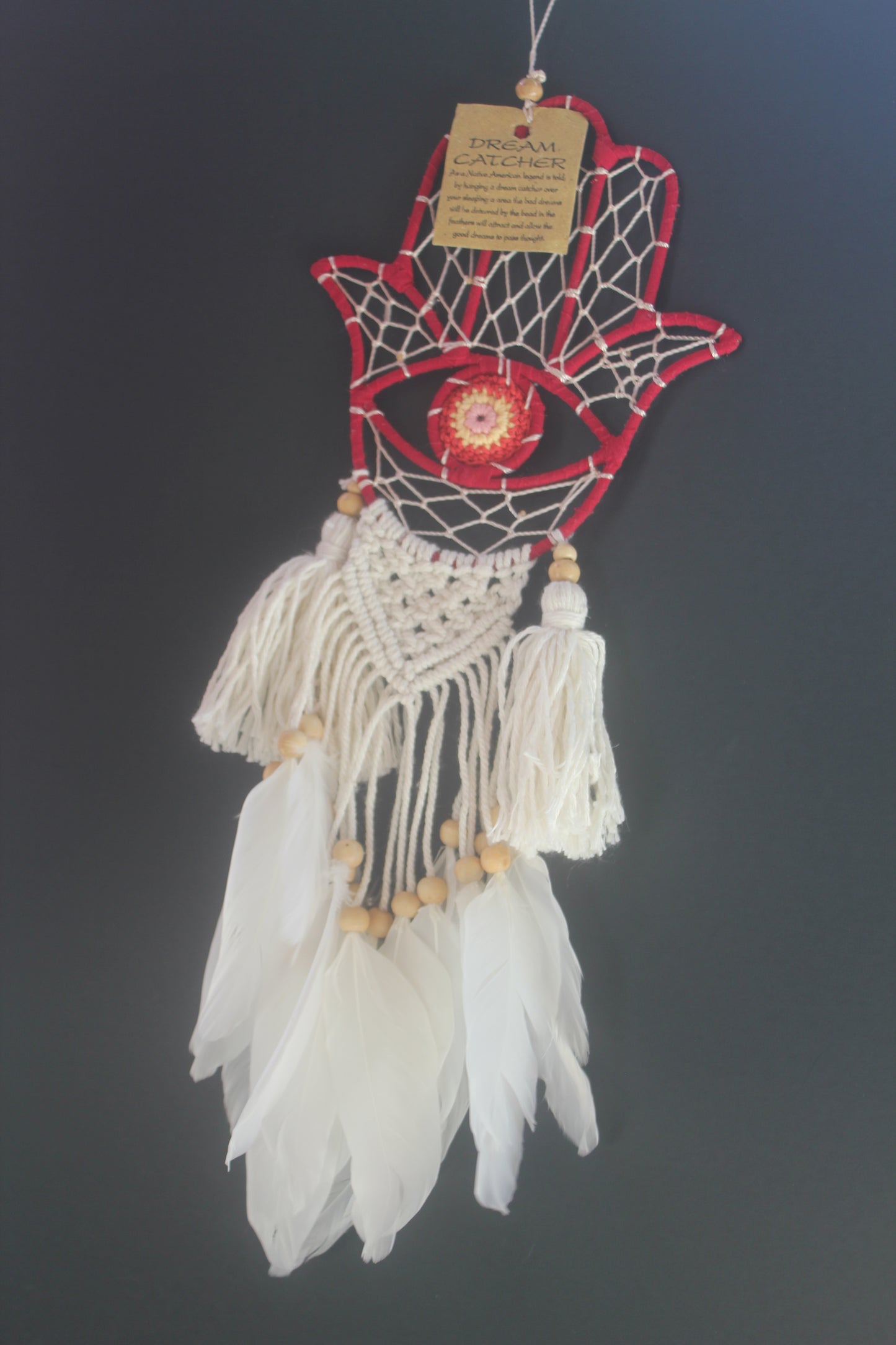 Red Hamsa Dreamcatcher
