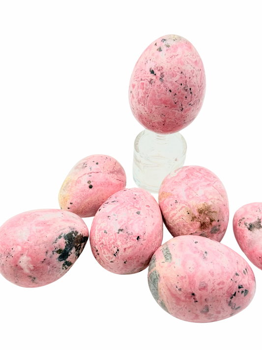 Rhodonite Yoni Egg – Healing Crystal Egg for Self-Love, Emotional Balance & Feminine Wellness
