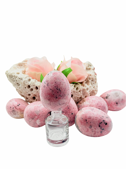 Rhodonite Yoni Egg – Healing Crystal Egg for Self-Love, Emotional Balance & Feminine Wellness