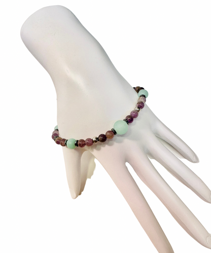 Matte Amazonite & Amethyst Calm Bracelet