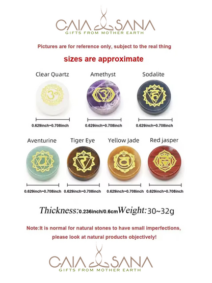 7 Chakra Healing Crystals Set – Natural Stones for Meditation, Reiki & Energy Balance