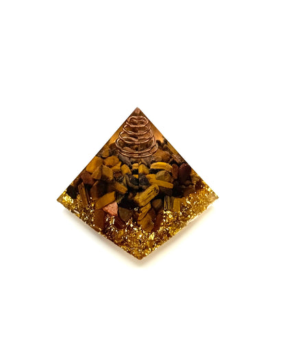 Tiger’s Eye Orgonite Pyramid