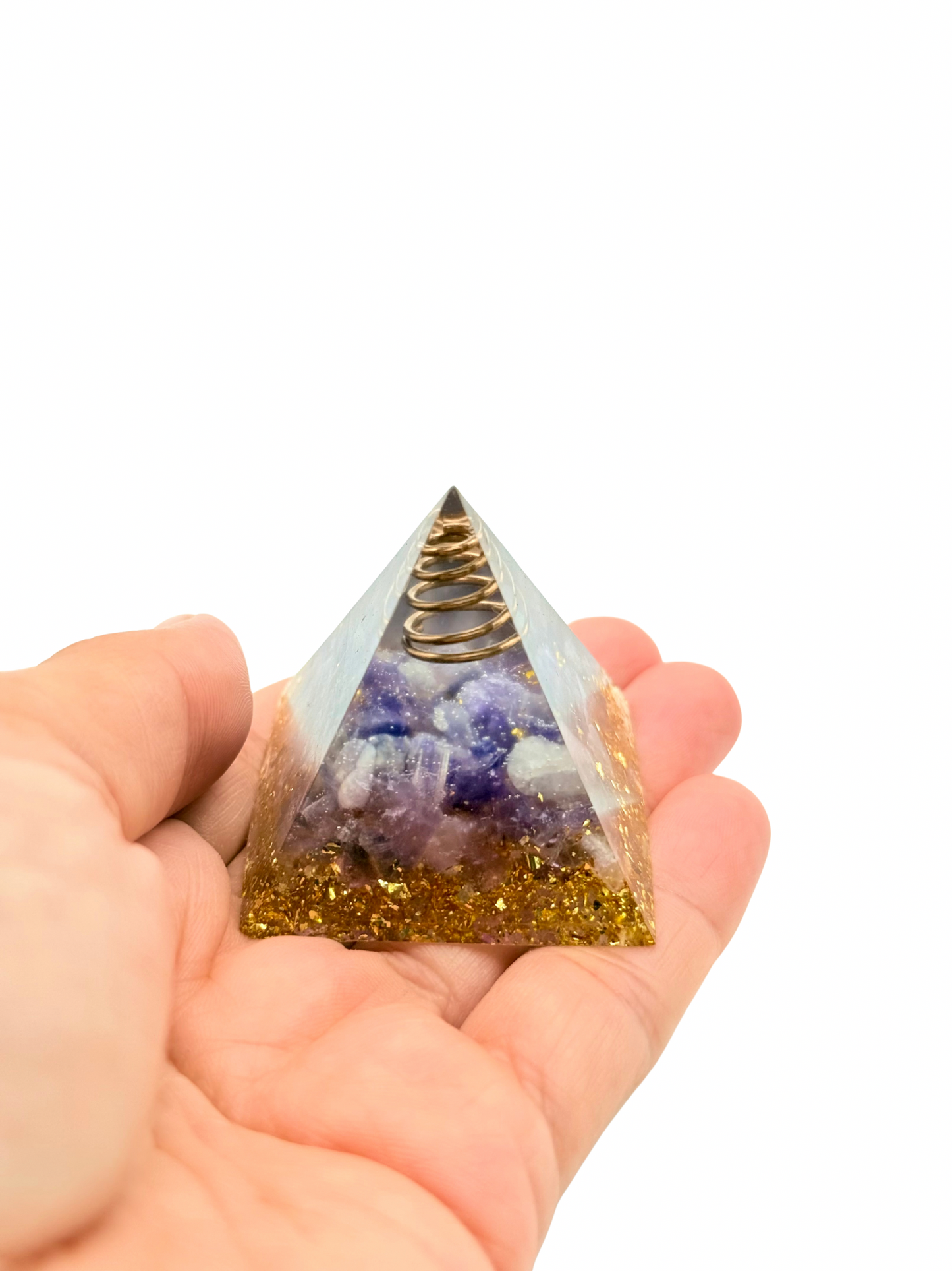 Amethyst Hexagonal Orgonite Pyramid