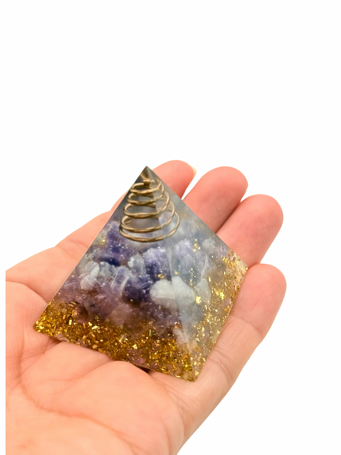 Amethyst Hexagonal Orgonite Pyramid