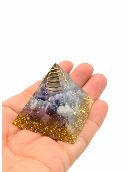 Amethyst Hexagonal Orgonite Pyramid