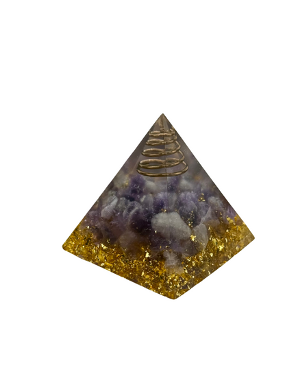 Amethyst Hexagonal Orgonite Pyramid