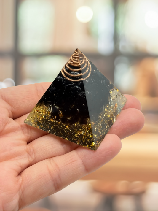 Obsidian Orgonite Pyramid