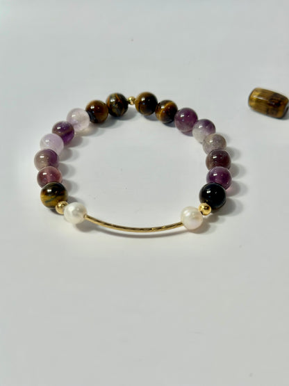 Pearls Amethyst Tiger’s Eye