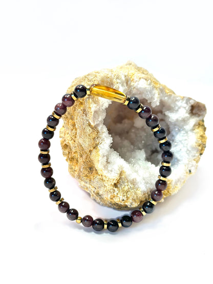 Amber & Garnet Bracelet