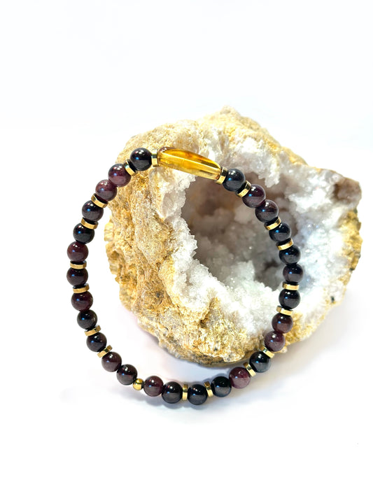 Amber & Garnet Bracelet