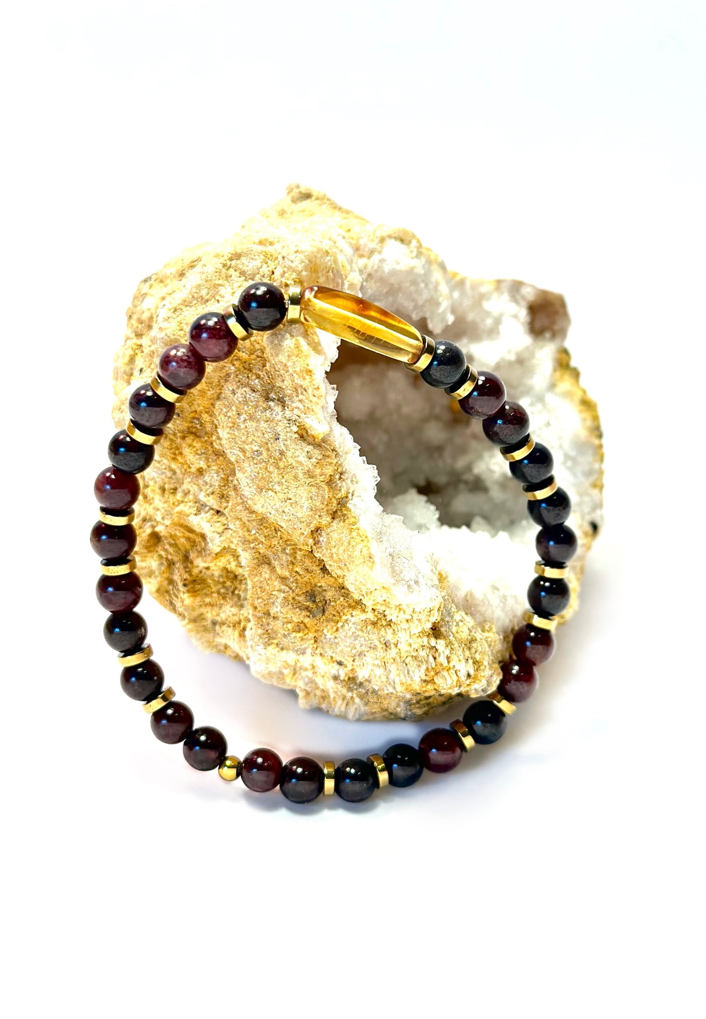 Amber & Garnet Bracelet