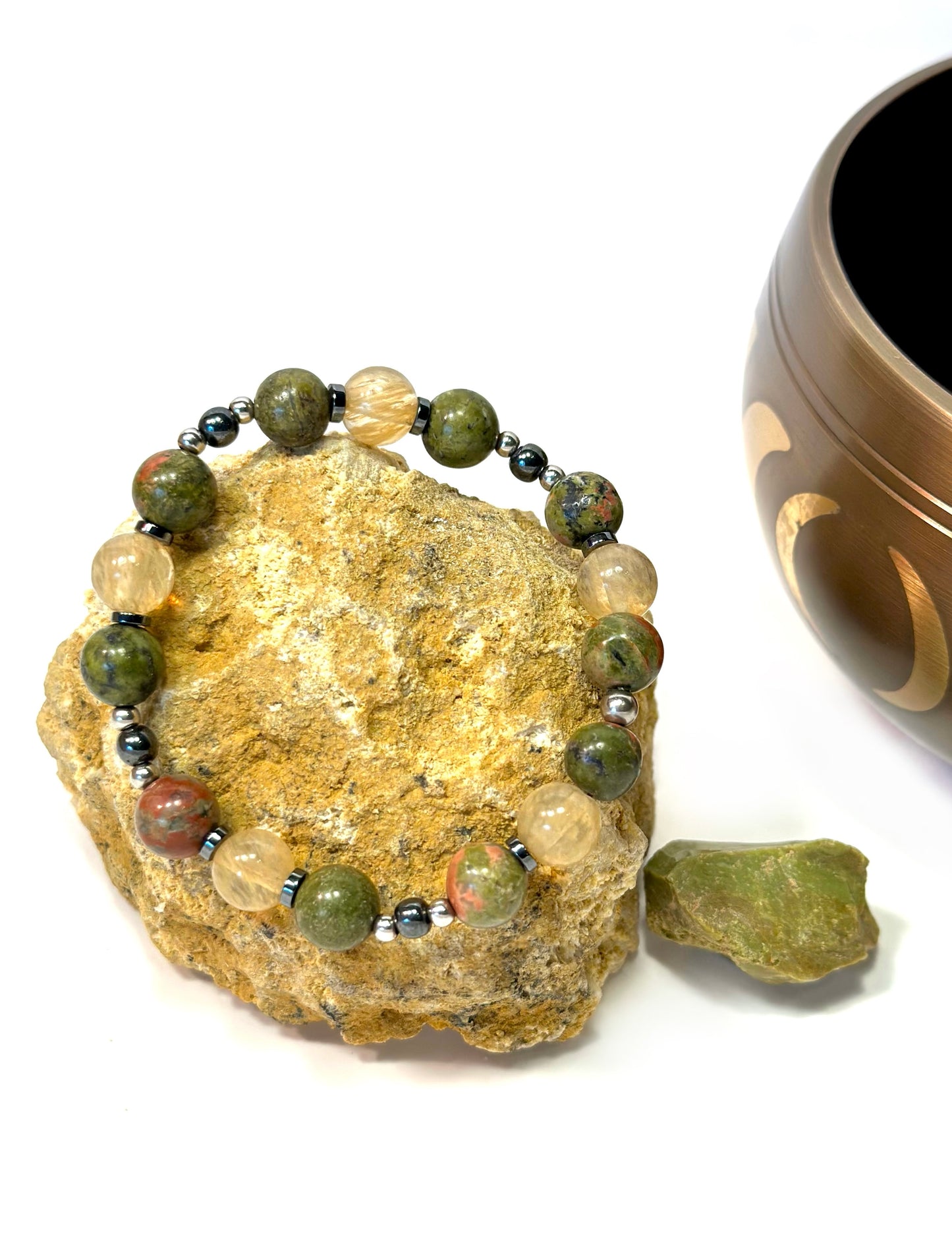 Citrine & Unakite Bracelet