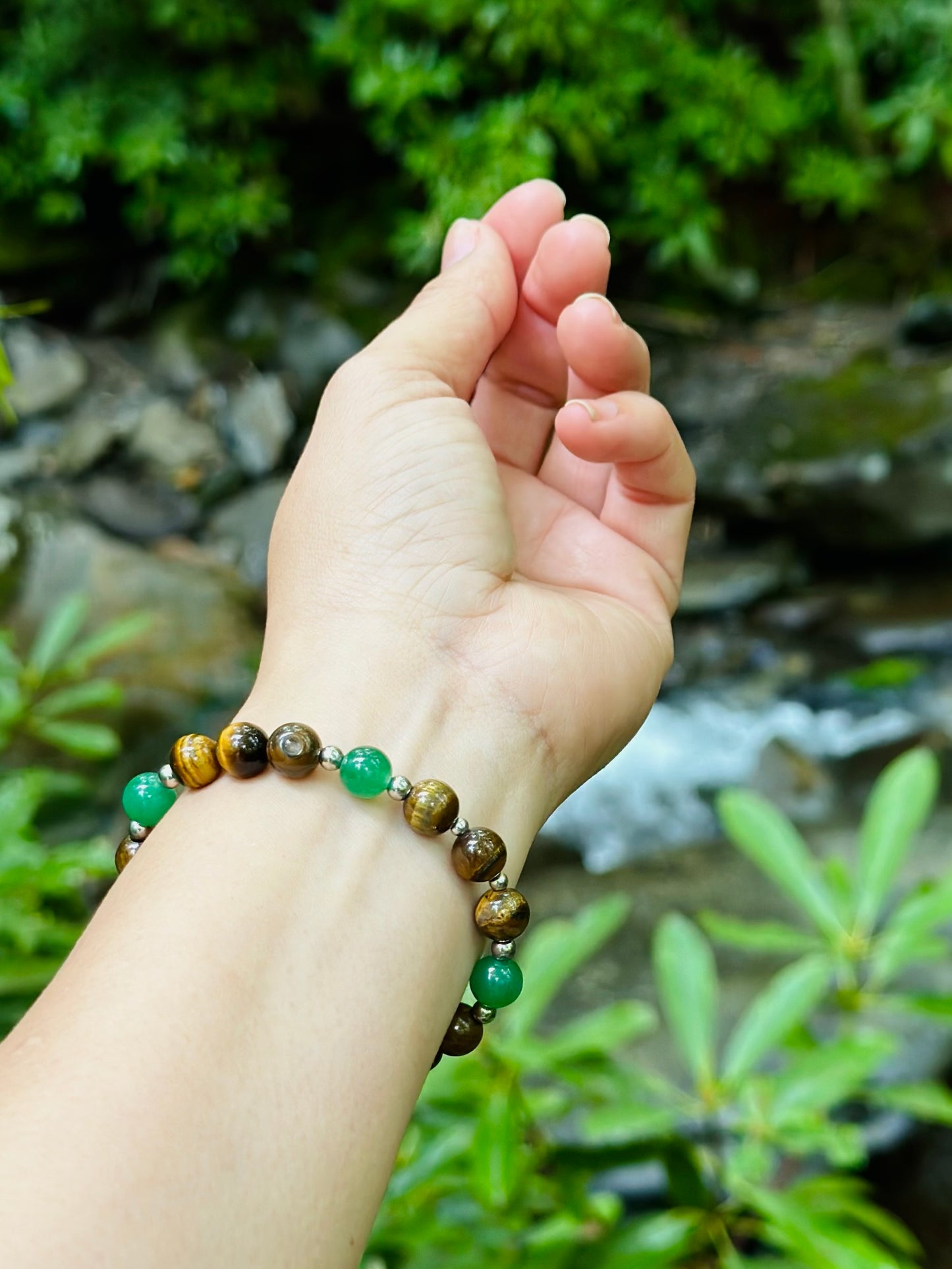 Green Aventurine and Tiger’s Eye Bracelet