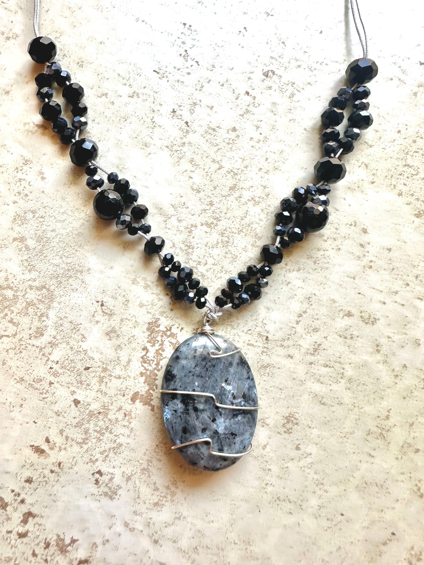 Elegance in Black Labradorite Necklace