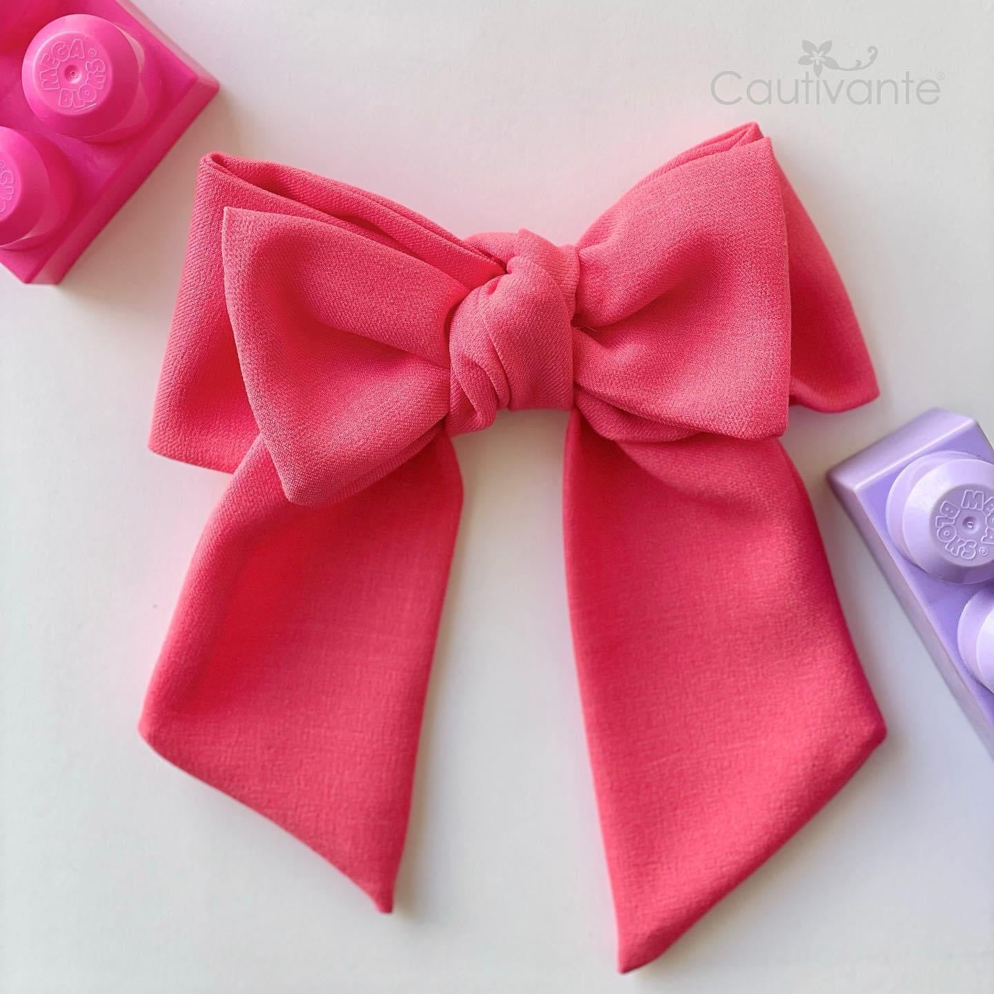 Coral Hair Bow