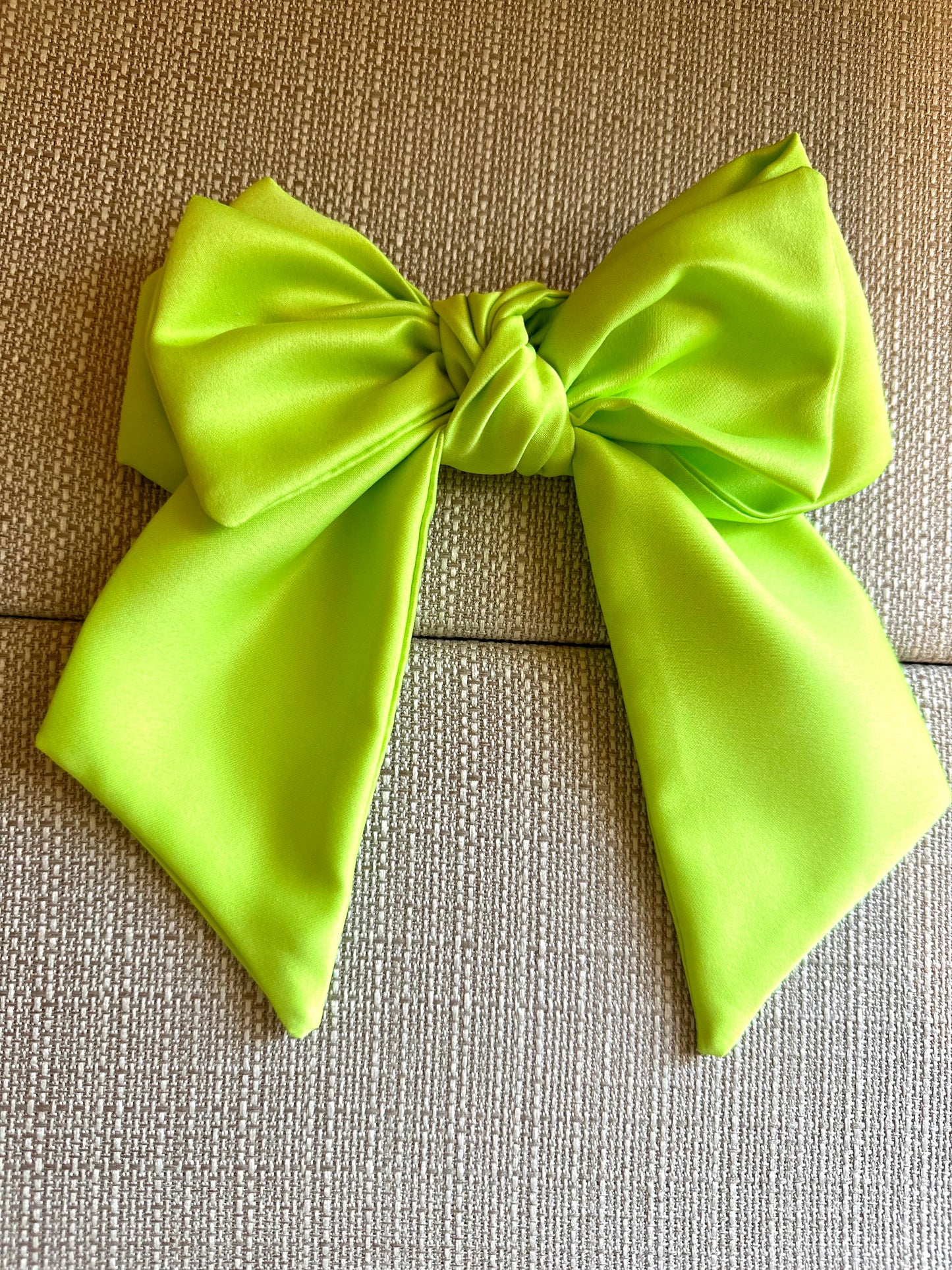 Lemon Satin Bow