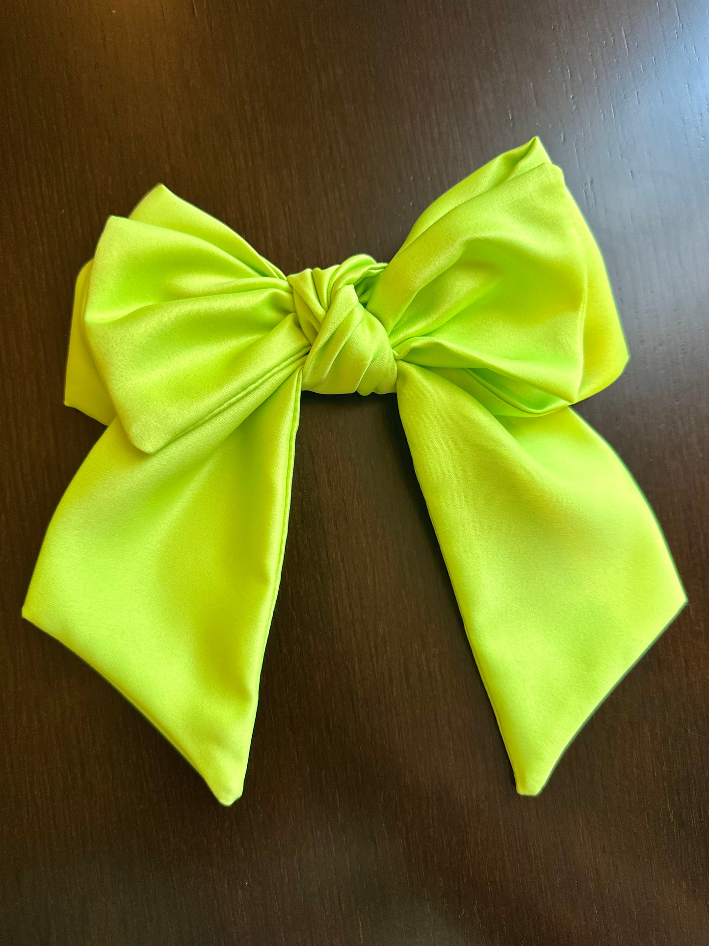 Lemon Satin Bow