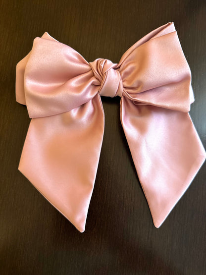 Rose Satin Hair Bow