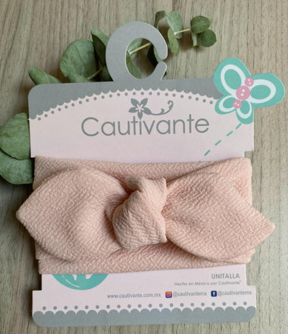 Nude Baby Bow Headband