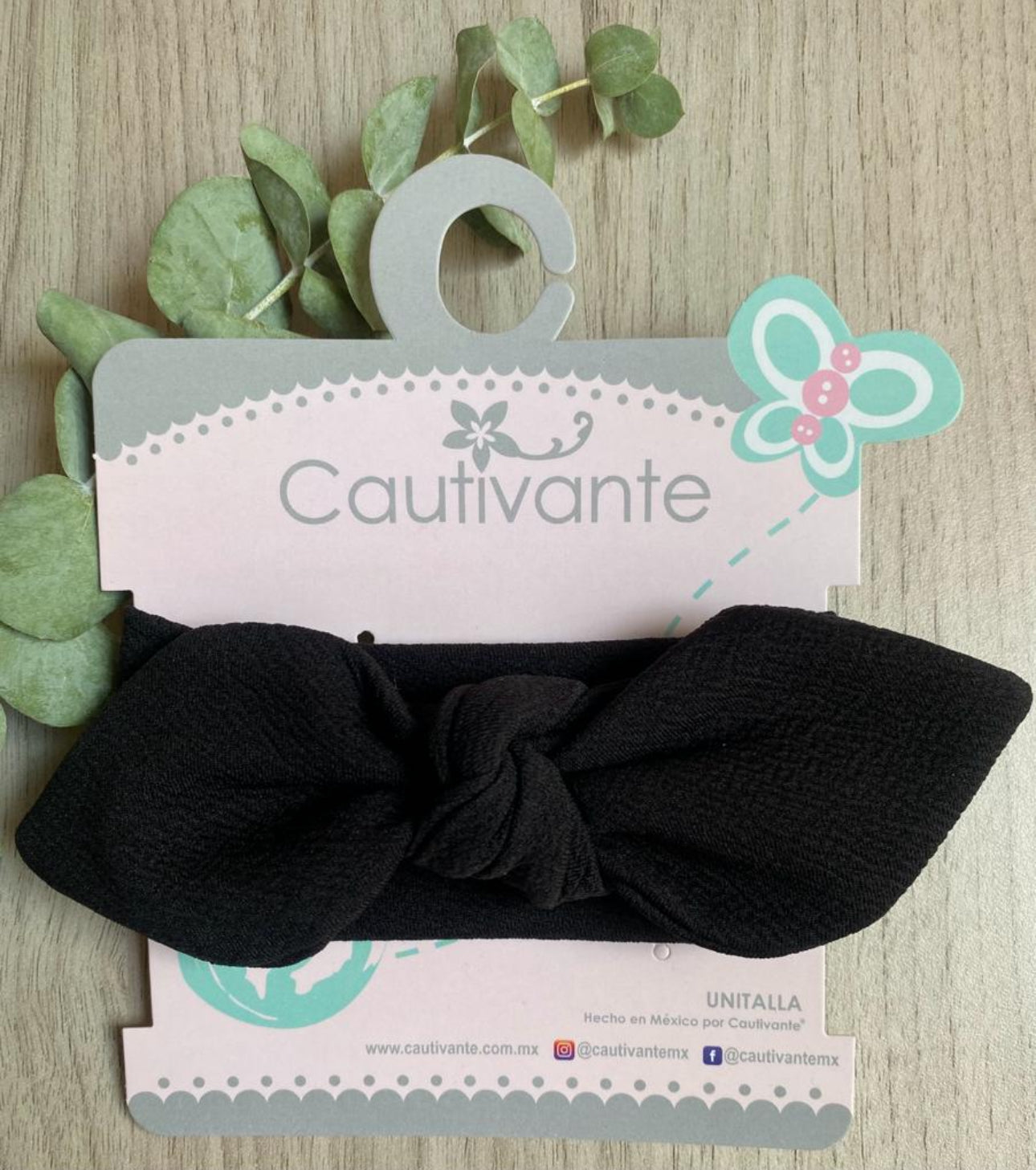 Serious Black Baby Bow Headband