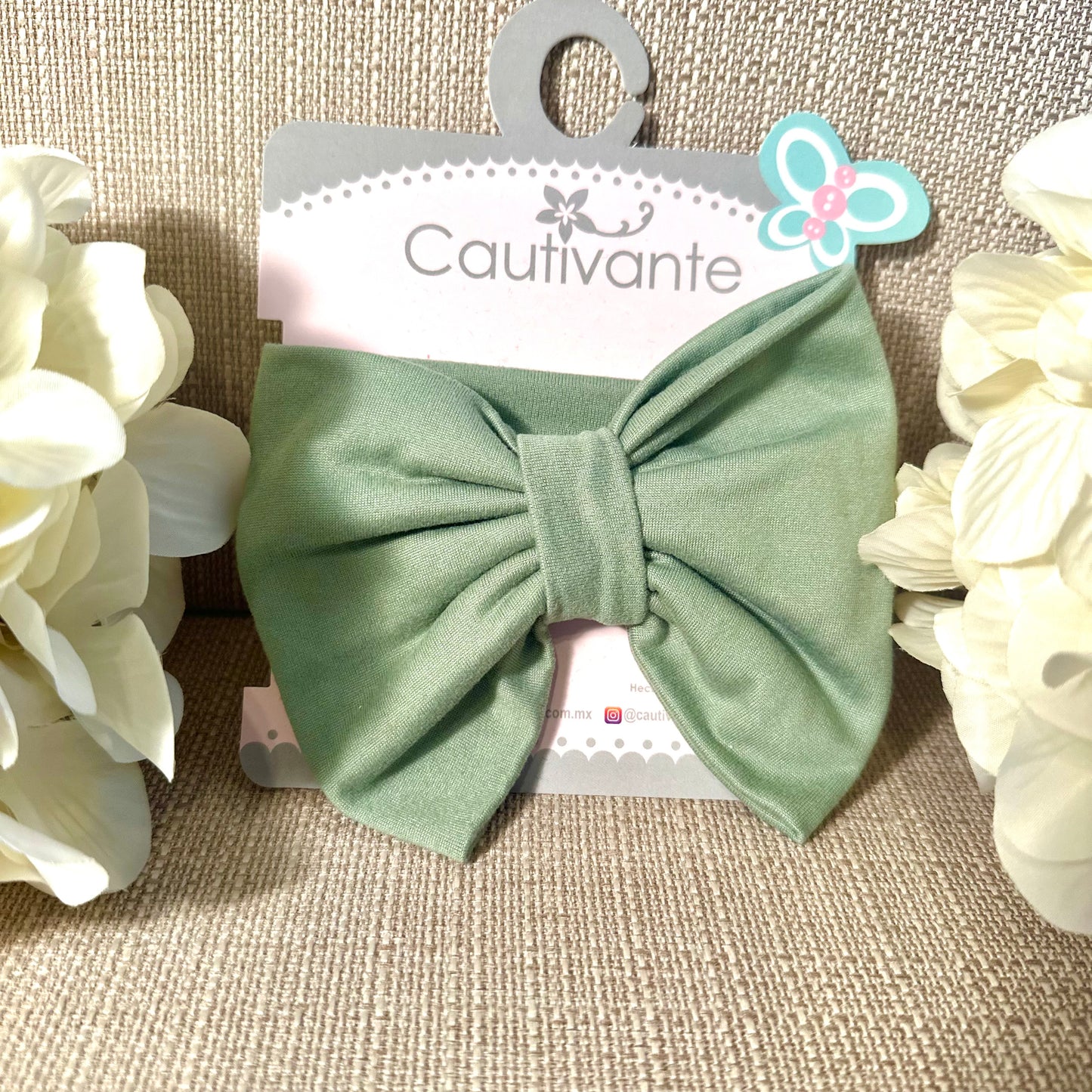 Light Olive Bow Headband