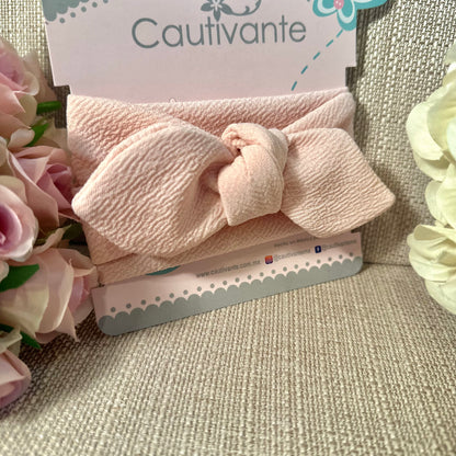 Nude Baby Bow Headband