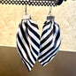 Black & White Striped Leaves Earrings