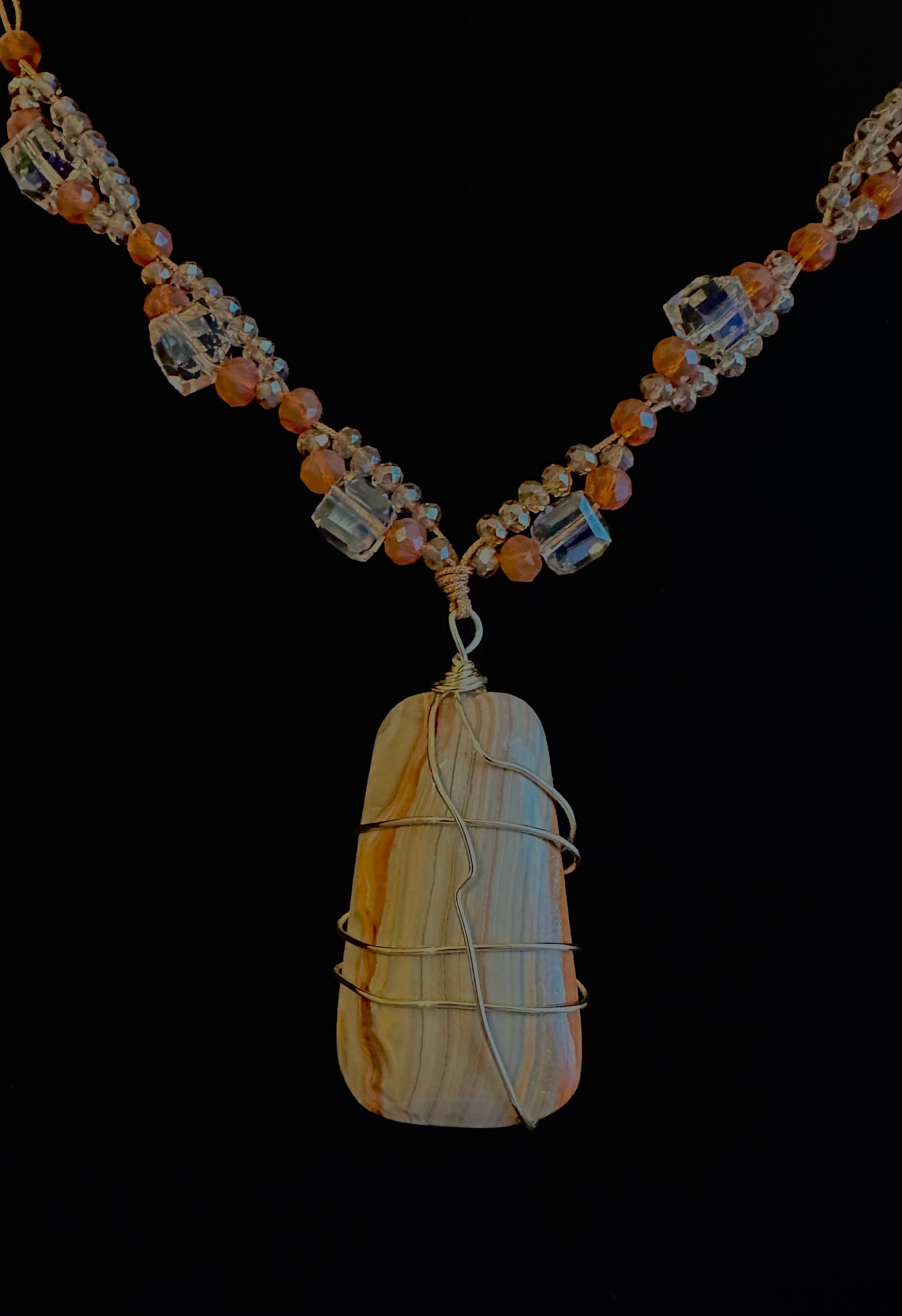 Botswana Orange Agate Necklace