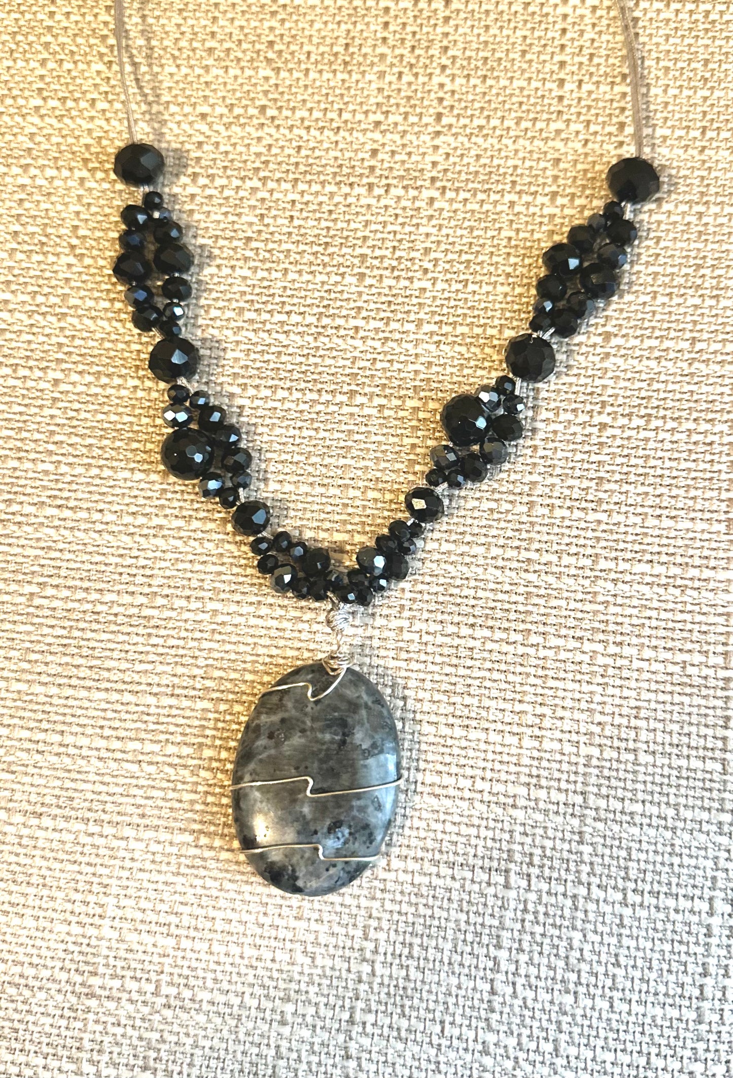 Elegance in Black Labradorite Necklace