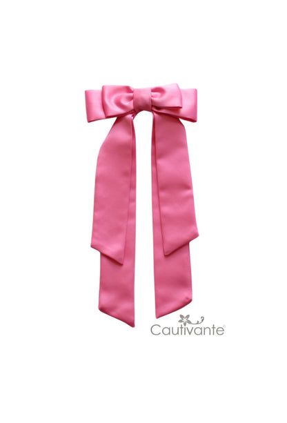 Blush Rose Long Tail Double Bow