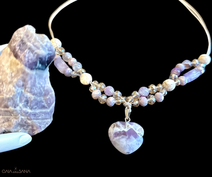 Perfectly Imperfect Chevron Amethyst & Howlite Beads