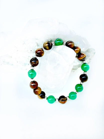 Green Aventurine and Tiger’s Eye Bracelet