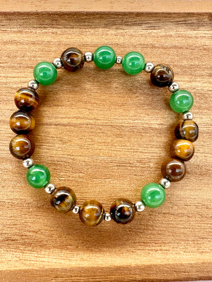 Green Aventurine and Tiger’s Eye Bracelet