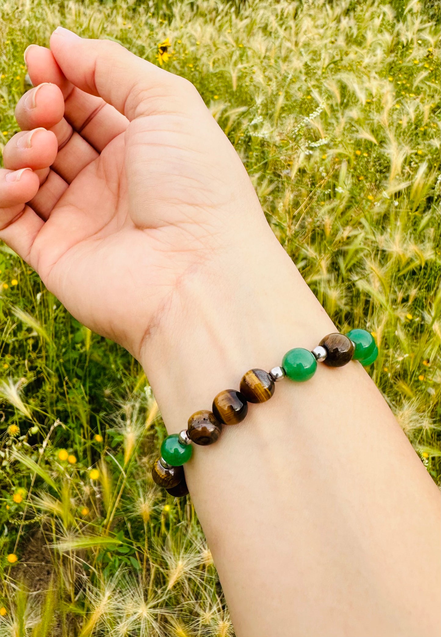 Green Aventurine and Tiger’s Eye Bracelet