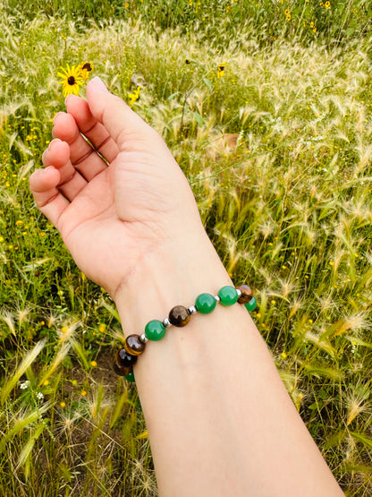 Green Aventurine and Tiger’s Eye Bracelet