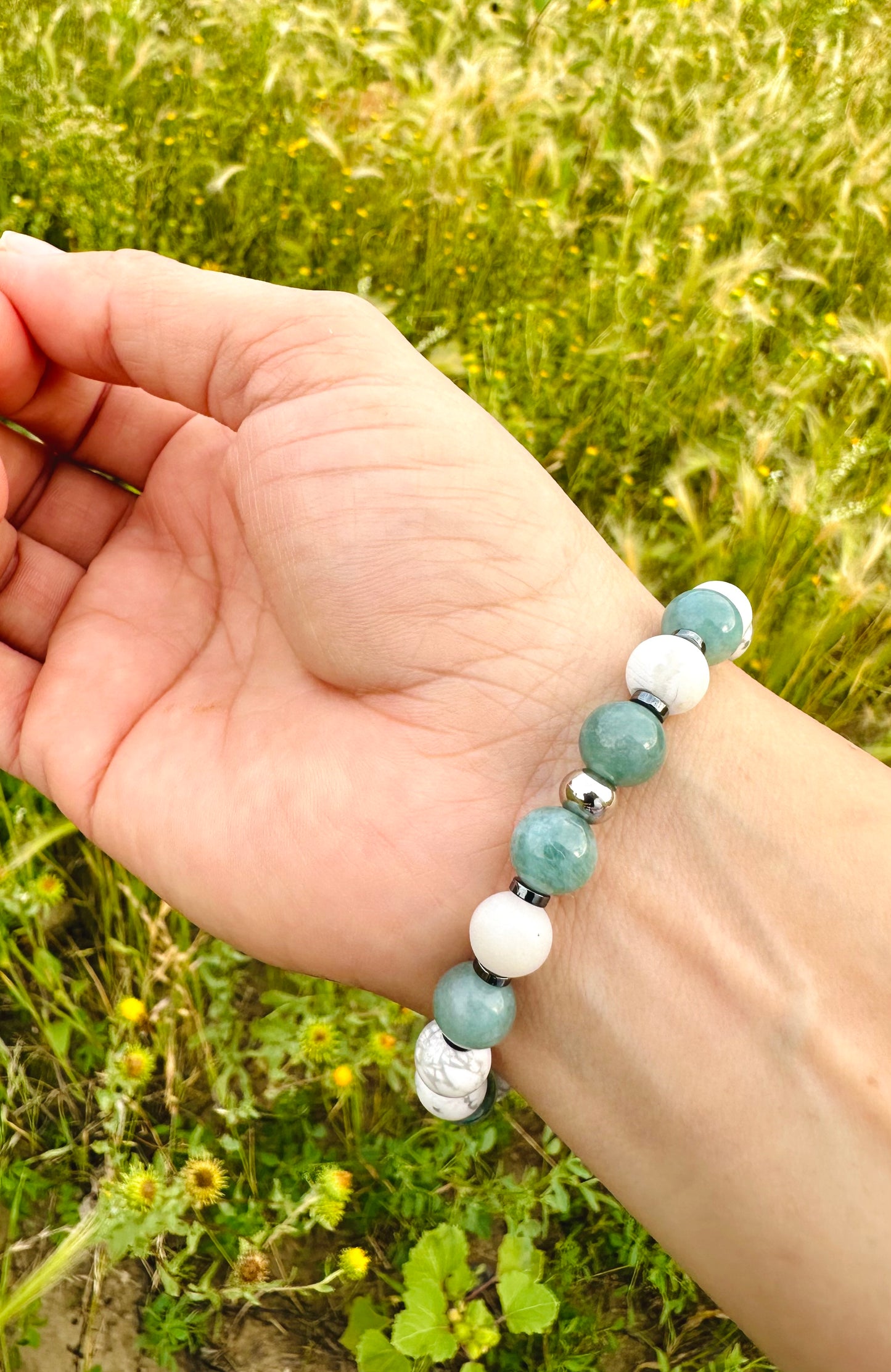 Howlite & Jade Persa bracelet